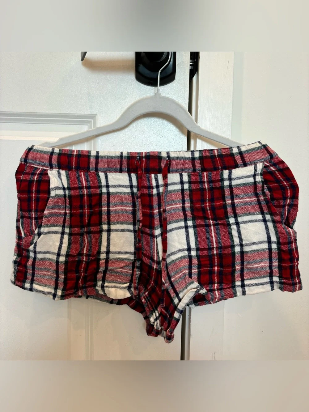 Garage red, white, & blue plaid tie pajama shorts - Picture 1 of 2